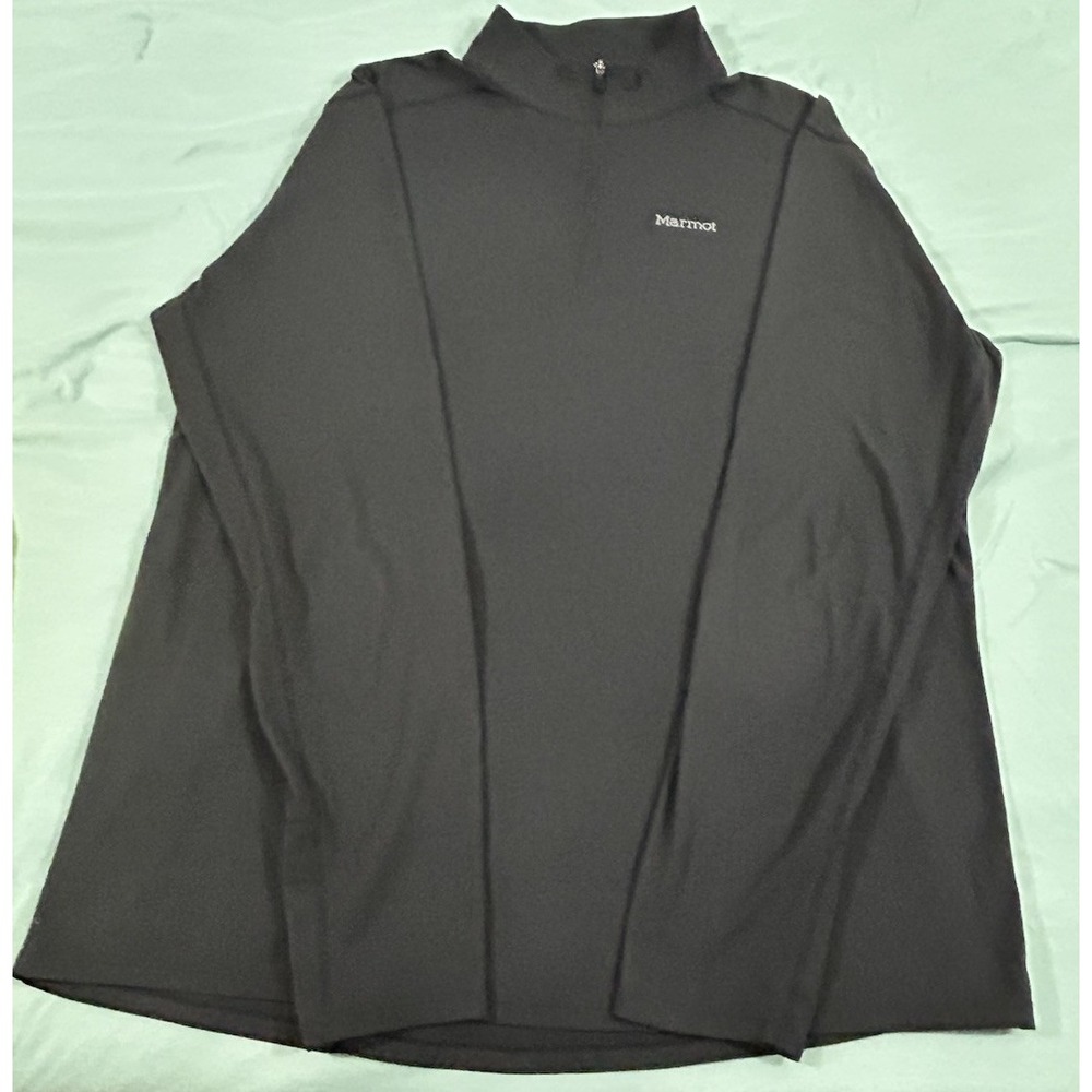 Marmot Men's AirExchange Performance 1/4-Zip Pullover – Black (Size XXL)
